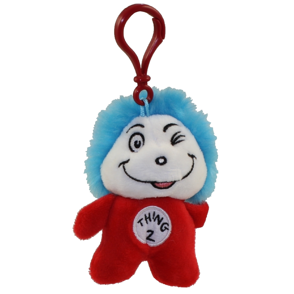 Aurora World Plush - Dr. Seuss - THING 2 (Plastic Key Clip - 5 inch)