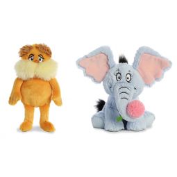 Aurora World Plushes - Dr. Seuss - SET OF 2 (The Lorax & Horton)(12 inch)