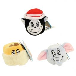 Aurora World Plush - Dr. Seuss Mallows - SET OF 3 (Cat in the Hat, The Lorax & Horton)(2.5 inch)