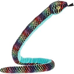 Aurora World Plush - Kusheez - RAINBOW SNAKE (51 inch)