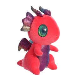 Aurora World Plush - Light-Up Cuties - SHIMMERY RED DRAGON (Eyes Light Up!)(9 inch)