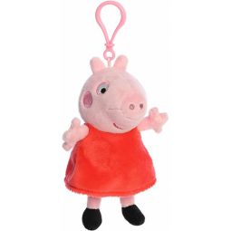 Aurora World Playful Peppa Pig Plush - PEPPA PIG [Clip-On - 4.5 inch]