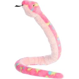 Aurora World Plush - COLORFUL BUBBLEGUM SNAKE (51 inch)