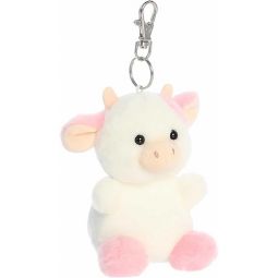 Aurora World Plush - Palm Pals - BELLE STRAWBERRY COW [Clip-On - 4 inch]