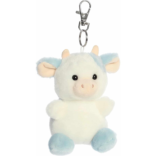 Aurora World Plush - Palm Pals - SKYLA BLUEBERRY COW [Clip-On - 4 inch]