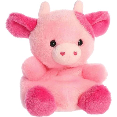 Aurora World Plush - Adorable Palm Pals - BLOSSOM PINK COW (5 inch)