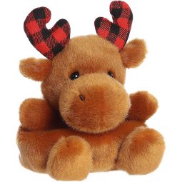 Aurora World Plush - Adorable Palm Pals - CLOVE PLAID MOOSE (5 inch)