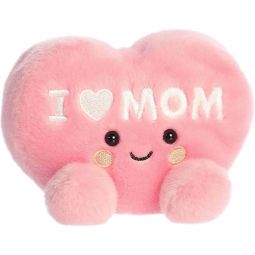 Aurora World Plush - Adorable Palm Pals - I LOVE MOM HEART (5 inch)