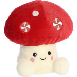 Aurora World Plush - Party Sized Festive Palm Pals - TIM PEPPERMINT MUSHROOM (Medium - 8 inch)
