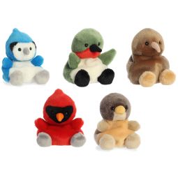 Aurora World Plush Palm Pals - SET OF 5 BIRDS [Kiri, Rudi, Louis, Hilda & Chatters](5 inch)