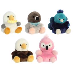 Aurora World Plush Palm Pals - SET OF 5 BIRDS [Crumbs, Pinky, Murphy, Elton & Buoy](5 inch)