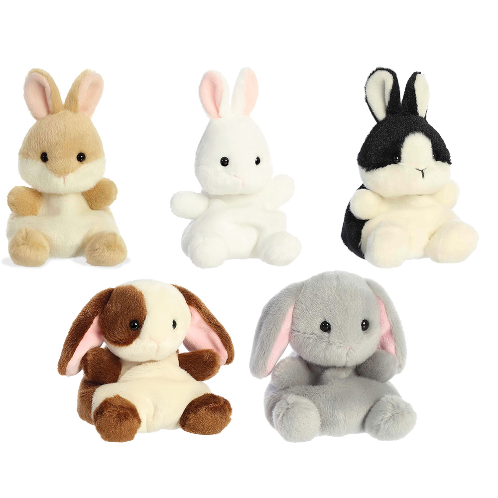 Aurora World Plush Palm Pals - SET OF 5 BUNNIES [Clover, Cottontail ...
