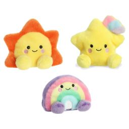 Aurora World Plush Palm Pals - CELESTIAL SET OF 3 [Pisces Star, Rae Sun & Vivi Rainbow](5 inch)