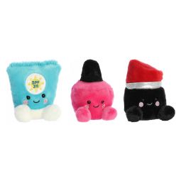 Aurora World Plush Palm Pals - SET OF 3 COSMETICS [Clara, Kitty Nail Polish & Lori Lipstick](5 inch)