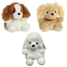 Aurora World Plush - Palm Pals - SET OF 3 DOGS [Lulu, Lady Spaniel & Oatmeal Goldendoodle](5 inch)