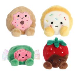 Aurora World Plush Palm Pals - FOOD SET OF 4 [Claire, Crumble, Jetty & Valentino](5 inch)