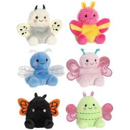 Aurora World Plush - Palm Pals - SET OF 6 FLYING INSECTS [Dart, Astra, Astrid, Zephyr +2](5 inch)