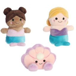 Aurora World Plush - Palm Pals - OCEAN SET OF 3 [Odette Oyster and Oceana & Serena Mermaids](5 inch)