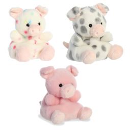 Aurora World Plush Palm Pals - SET OF 3 PIGS [Patsy, Wizard & Piggle](5 inch)