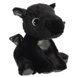 Aurora World Plush - Sparkle Tales - ROGUE the Black Dragon (7 inch)