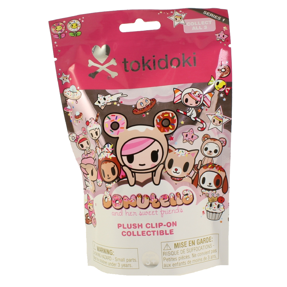 Aurora World Plush - Tokidoki Donutella - BLIND BAG (1 Random Plush Clip-On)