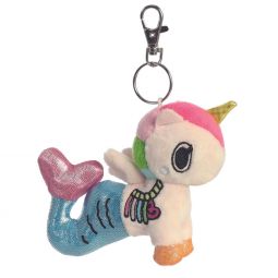 Aurora World Plush - Tokidoki Mermicorno Series 4 - LUMINOSA (Metal Key Clip - 4.5 inch)