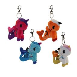 Aurora World Plush - Tokidoki Mermicorno - SET OF 4 CLIP-ONS (4.5 inch)