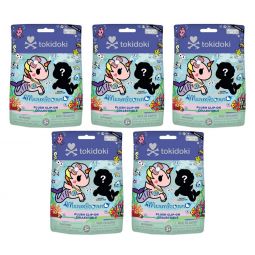 Aurora World Plush - Tokidoki Mermicorno Series 3 - BLIND BAGS (5 Pack Lot)(Clip-Ons - 4.5 inch)