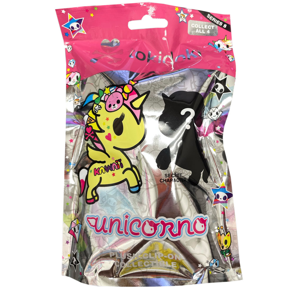 Aurora World Plush - Tokidoki Unicorno Series 5 - BLIND BAG (1 Random Plush Clip-On)(4.5 inch)