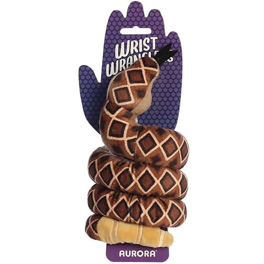 Aurora World Plush - Snake Wrist Wranglers - DIAMONDBACK RATTLESNAKE [8 inch][34 inches stretched]