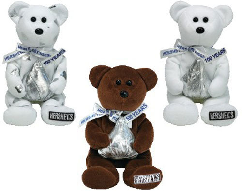 TY Beanie Babies - HERSHEY BEARS (Set of 3 - Cocoa Bean, Hugsy & Kisses) (Walgreens Exclusives)