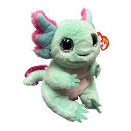TY Beanie Baby (Beanie Bellies) - ALEX the Pastel Axolotl [Pink Ears/Tail](6 inch) *Version 2*