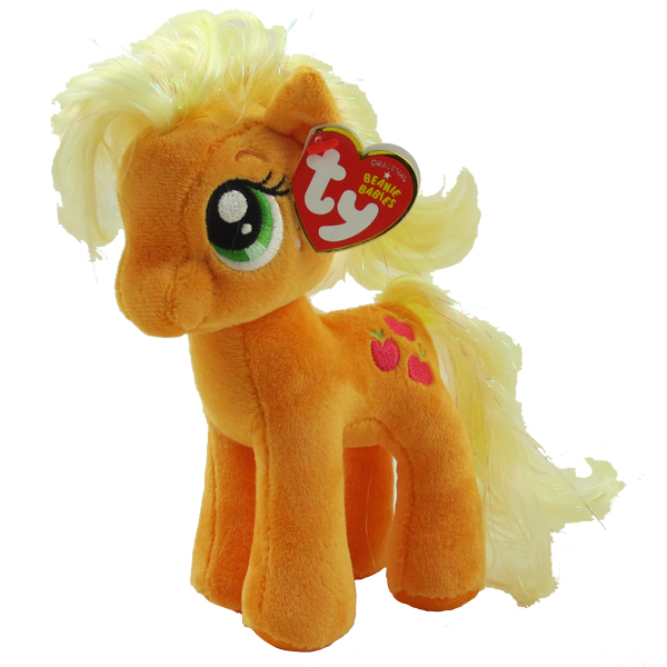 TY Beanie Baby - APPLEJACK (Sparkle Hair Strands - 7 inch) (My Little Pony)