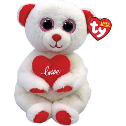 TY Beanie Baby (Beanie Bellies) - DESI the Valentine's Teddy Bear (6 inch)