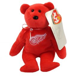 TY Beanie Baby - NHL Hockey Bear - DETROIT REDWINGS (8 inch)