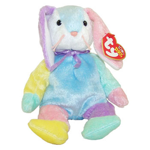 TY Beanie Baby - DIPPY the Multi-Colored Rabbit (Blue & White Head) (8.5 inch)