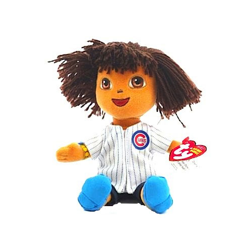 TY Beanie Baby DORA the Explorer (CUBS UNIFORM SGA 4192008)(Blue