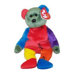 TY Beanie Baby - FRANKENTEDDY Bear (Red & Blue Feet) (8.5 inch)