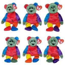 TY Beanie Babies - FRANKENTEDDY Bears (Set of 6 - Different colored feet ) (8.5 inch) TY Beanie Babies - FRANKENTEDDY Bears (Set of 6 - Different colored feet ) (8.5 inch)