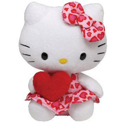 TY Beanie Baby - HELLO KITTY (HEART DRESS with Heart - 6.5 inch)