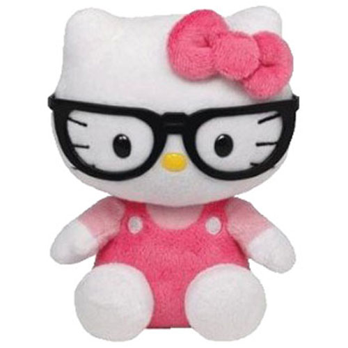 TY Beanie Baby - HELLO KITTY (NERD w/ Glasses - 6 inch)