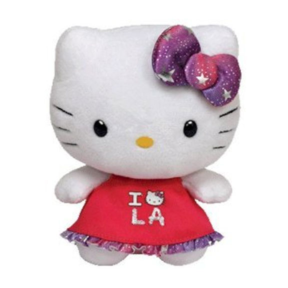 TY Beanie Baby - HELLO KITTY (I LOVE LOS ANGELES - 6.5 inch)
