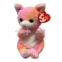 TY Beanie Baby (Beanie Bellies) - LILLIBELLE the Cat (6 inch) *Version 2 - Small Eyes & Ty-Dyed*