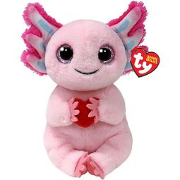 TY Beanie Baby (Beanie Bellies) - LOCKY the Valentine's Axolotl (6 inch)