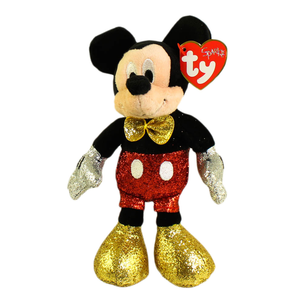 TY Beanie Baby Disney Sparkle MICKEY MOUSE Sparkle Red 6