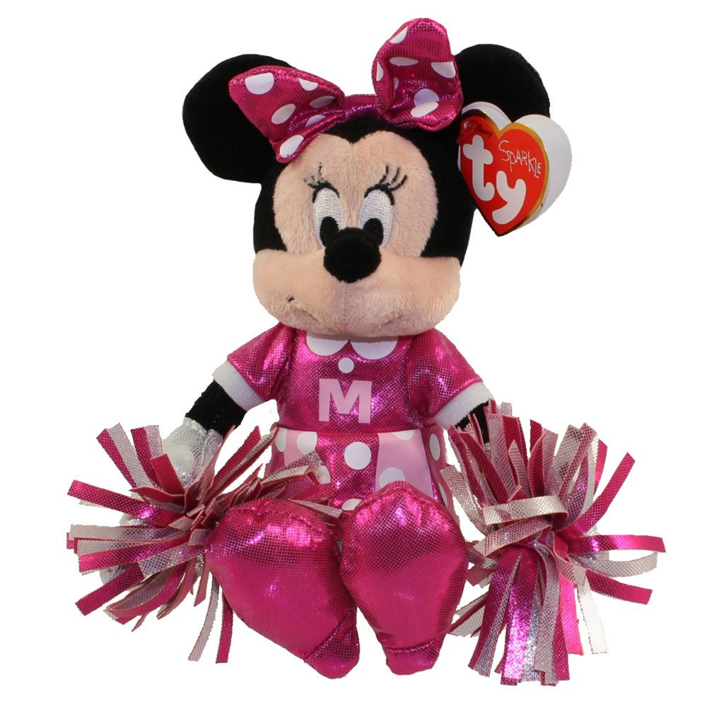 TY Beanie Baby - Disney Sparkle - MINNIE MOUSE (Pink Cheerleader) (8 inch)