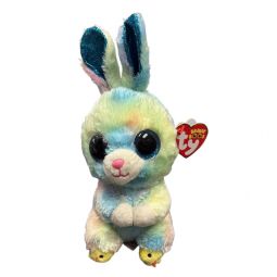 TY Beanie Baby (Boos) - TWITCHES the Ty-Dye Bunny (Regular Size - 6 inch)