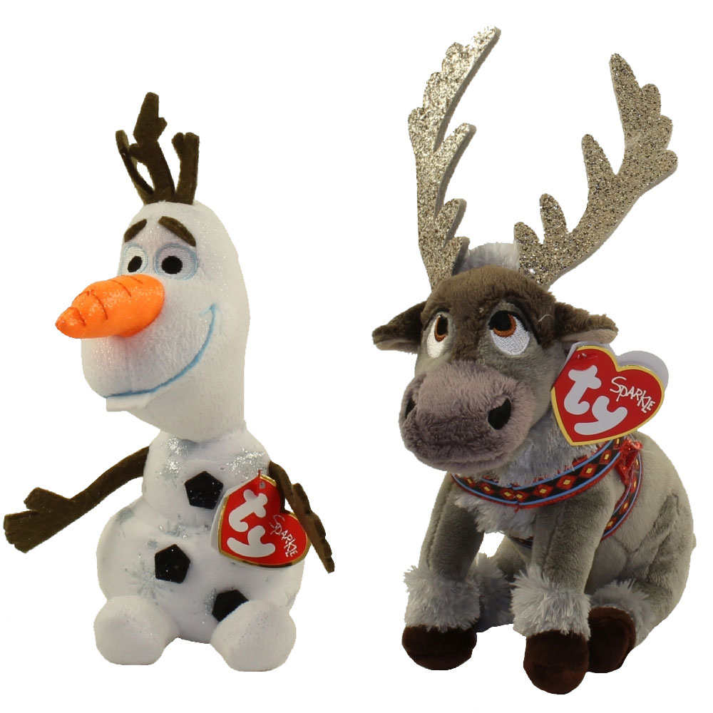 TY Beanie Babies - Set of 2 OLAF & SVEN (Disney's Frozen 2)(7.5 inch)