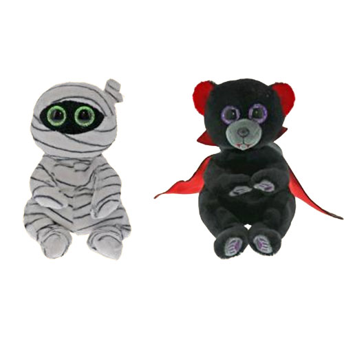 TY Beanie Babies (Beanie Bellies) - SET of 2 Halloween 2022 Releases (Bearla & Tatters)