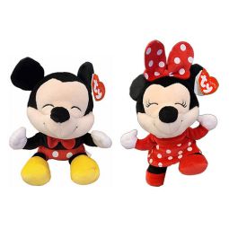 TY Beanie Babies - Disney Sparkle - MICKEY & MINNIE MOUSE SET OF 2 [2023](Soft Body - 7.5 inch)